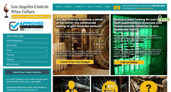 Desktop Screenshot of customwinecellarslosangeles.com