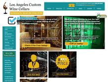 Tablet Screenshot of customwinecellarslosangeles.com